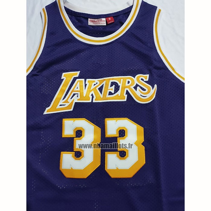 Maillot Los Angeles Lakers Kareem Abdul-jabbar NO 33 Mitchell & Ness 1983-84 Volet